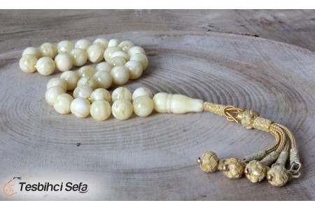 Kazaz Püsküllü Damla Kehribar Tesbih