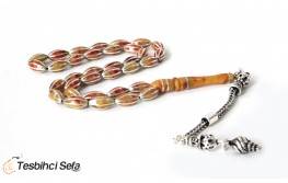 Gümüş İşlemeli Kahverengi Kehribar