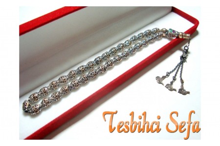 El Yapımı 925.Ayar Gümüş Tesbih