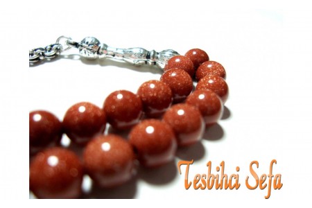 Gümüş Aksesuarlı Kaplan Gözü Tesbih