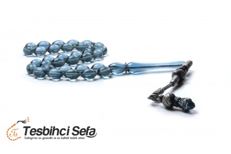 Mavi Ateş Kehribar Tesbih