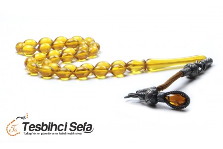 Sarı Ateş Kehribar Tesbih