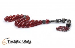 Kazaz Püsküllü Kırmızı Akik Tesbih Kazaz Püsküllü Kırmızı Akik Tesbih