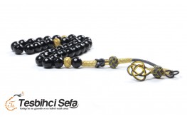 Kazaz Püsküllü Onix Taşı Tesbih