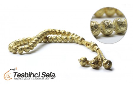 1000 Ayar Altın Kaplama Kazaz Tesbih