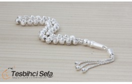 İşlemeli 925 Ayar Gümüş Tesbih