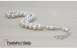 Orta Boy Usta İşi Gümüş Tesbih