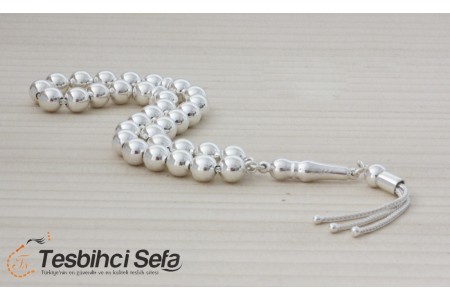 Orta Boy Usta İşi Gümüş Tesbih