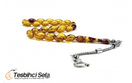 Arpa Kesim Sarı Kehribar Tesbih