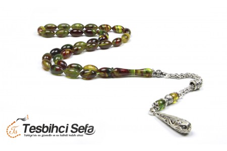 Çift Renk Arpa Kesim Kehribar