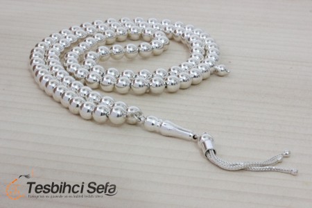 99'luk Usta İşi Gümüş Tesbih