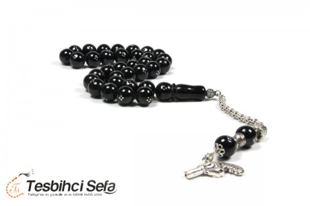 Özel Uçlu İşlemeli Oltu Tesbih