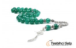 Özel Püsküllü Yeşil Akik