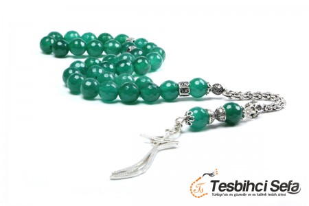 Özel Püsküllü Yeşil Akik