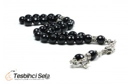 Özel Püsküllü Siyah Onix Tesbih