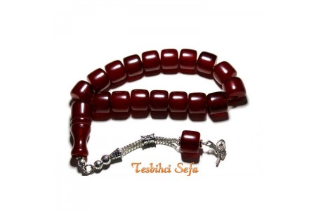 Bordo Renk 17'Lık Efe Tesbih