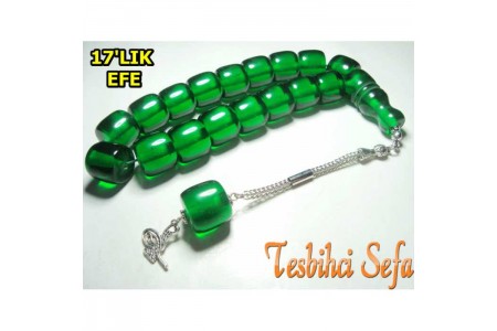 Yeşil Renk 17'Lık Efe Tesbih