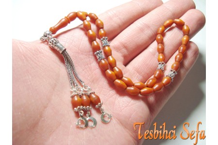 Gümüş Aksesuarlı Fiber Tesbih-2