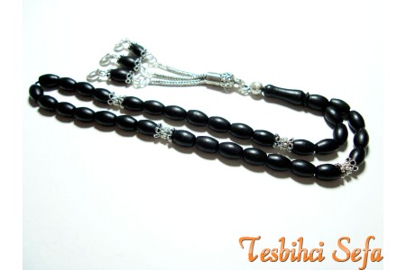 Gümüş Aksesuarlı Fiber Tesbih-3