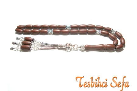 Gümüş Aksesuarlı Fiber Tesbih-4