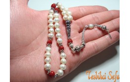 Gümüş Aksesuarlı İnci Tesbih Gümüş Aksesuarlı İnci Tesbih