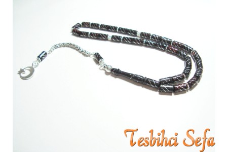 Gümüş İşlemeli Kuka Tesbih