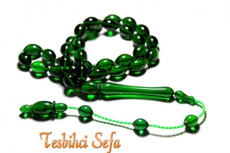 Yeşil Ton Ateş Kehribar Tesbih