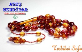 Ateş Kehribar Tesbih - Usta Yapımı