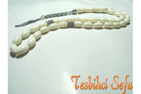 5*9mm Beyzi Kesim Deve Kemiği Tesbih