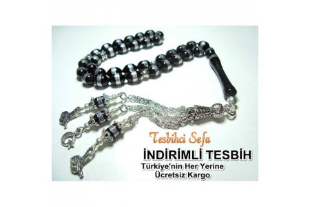 Gümüş Sarma İşleme Kuka Tesbih - Yeni Model_1