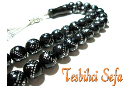 11.mm Çift Sıra Gümüş İşlemeli Oltu 11.mm Çift Sıra Gümüş İşlemeli Oltu