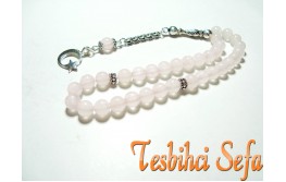 Gümüş Aksesuarlı Pembe Kuvars Gümüş Aksesuarlı Pembe Kuvars