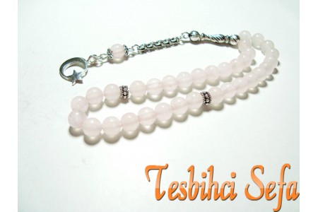 Gümüş Aksesuarlı Pembe Kuvars