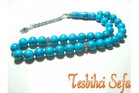 8.mm DoÄŸal Turkuaz Tesbih 8.mm DoÄŸal Turkuaz Tesbih