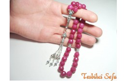 Gümüş Aksesuarlı Yakut Tesbih Gümüş Aksesuarlı Yakut Tesbih